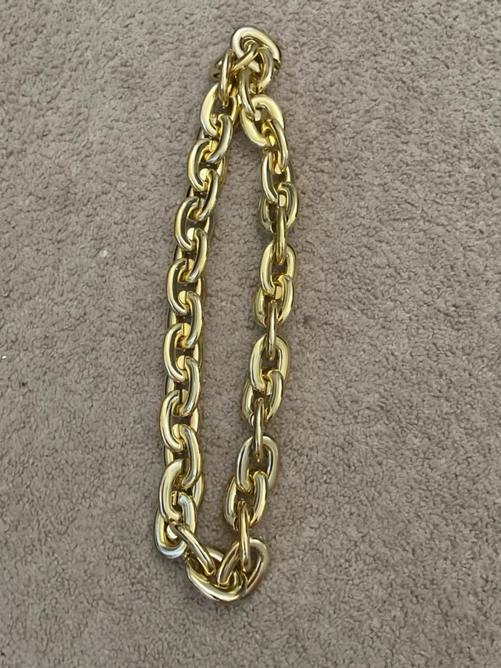 Gold Chain Link Necklace - Women's Statement Jewelry